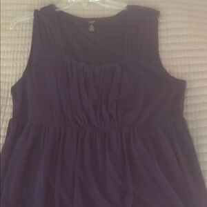Alfani Purple Sleeveless Gathered Empire Top